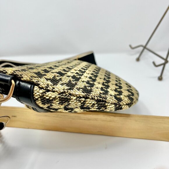 Cahres & Heka  Designer Crossbody Houndstooth Print Canvas Bag - Picture 13 of 14